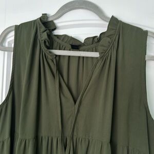 Dark Green Shein tiered Maxi dress